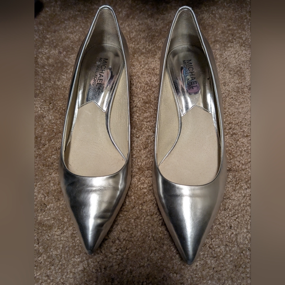 Michael Kors Metallic Silver Heels